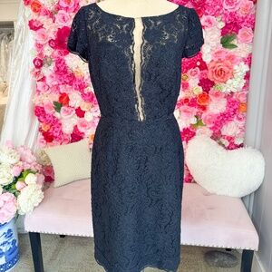 Encore by Watters | Black Mini Lace Dress
